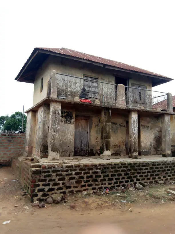 The only upstair existing in Abinsi, Guma LGA, Benue state Nigeria (as at the time of capture) where the White missionaries lived while they brought the gospel to Benue people